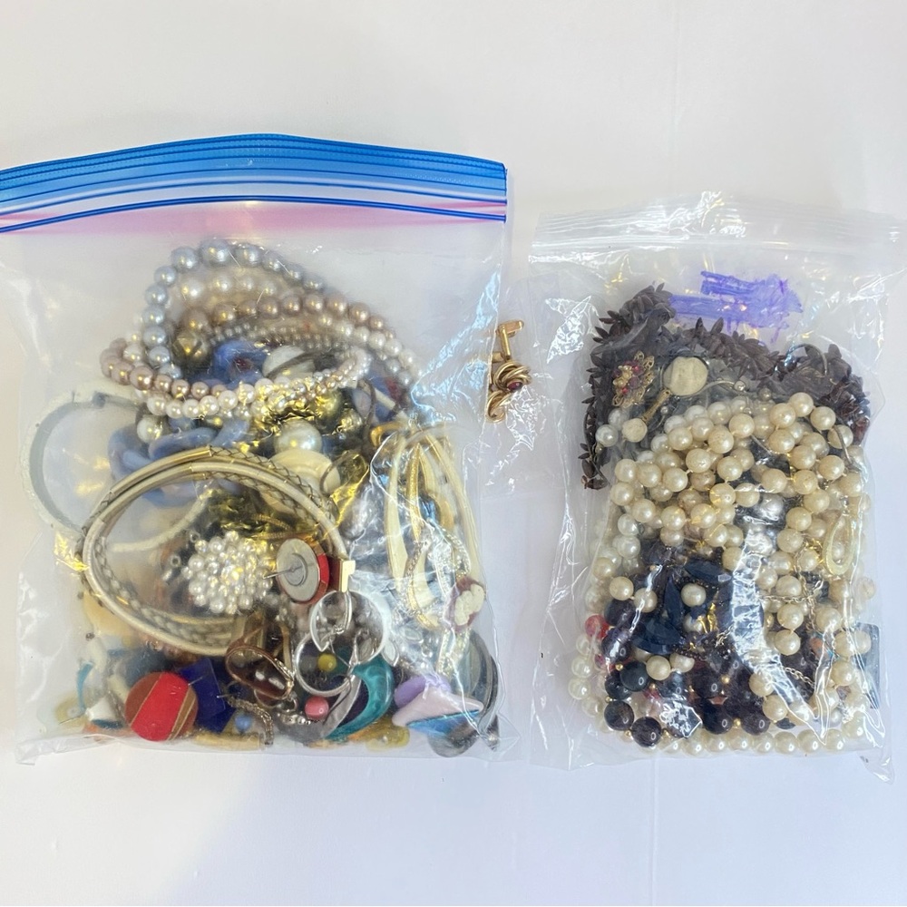 Jewelry Lot 1.6lb+ Mixed Vintage Modern Necklace Bracelet Craft Junk Jewelry - Picture 5 of 11